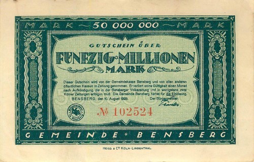 Bensberg gemeinde milionen - gemeinde, 50