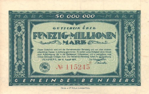 Bensberg gemeinde 50 - -,