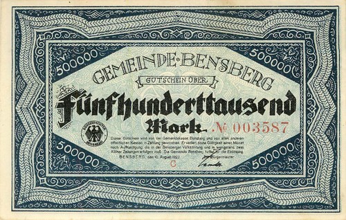 Bensberg gemeinde 500 tausend - 500,