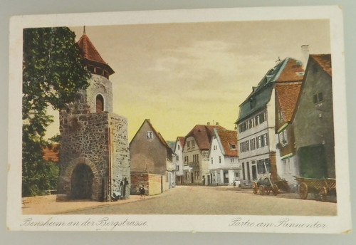 Foto ansichtskarte bensheim - ansichtskarte,