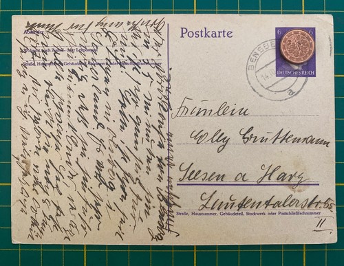 Ganzsache bensberg 6786 - bensberg, -6786