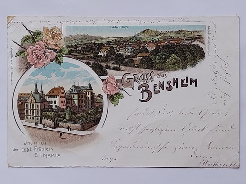 Litho gruss aus bensheim - gruss,