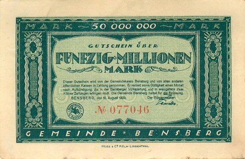 Bensberg gemeinde milionen - gemeinde, 50